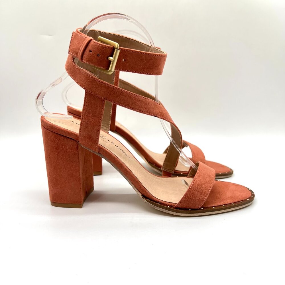 Chinese Laundry Womens Size 8.5 Microsuede Block Heels Dress Sandals Shoes‎